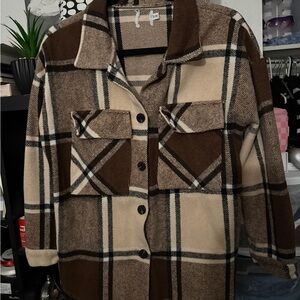 Princess Polly brown flannel